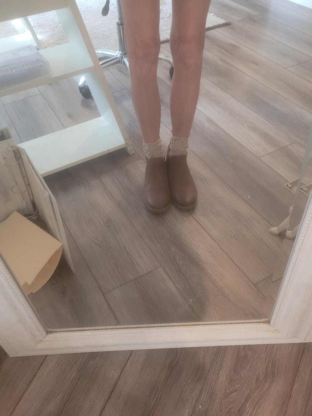 Dansko leather booties, adorable! Never worn outside